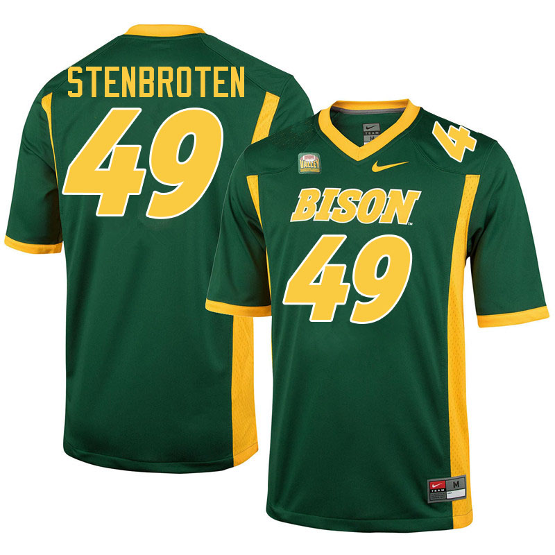 North Dakota State Bison #49 Matthew Stenbroten College Football Jerseys Stitched-Green